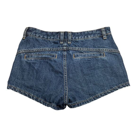 Free People Sweet Surrender Lace Inset High Rise Jean Denim Shorts 27 Dark Wash - Picture 5 of 12